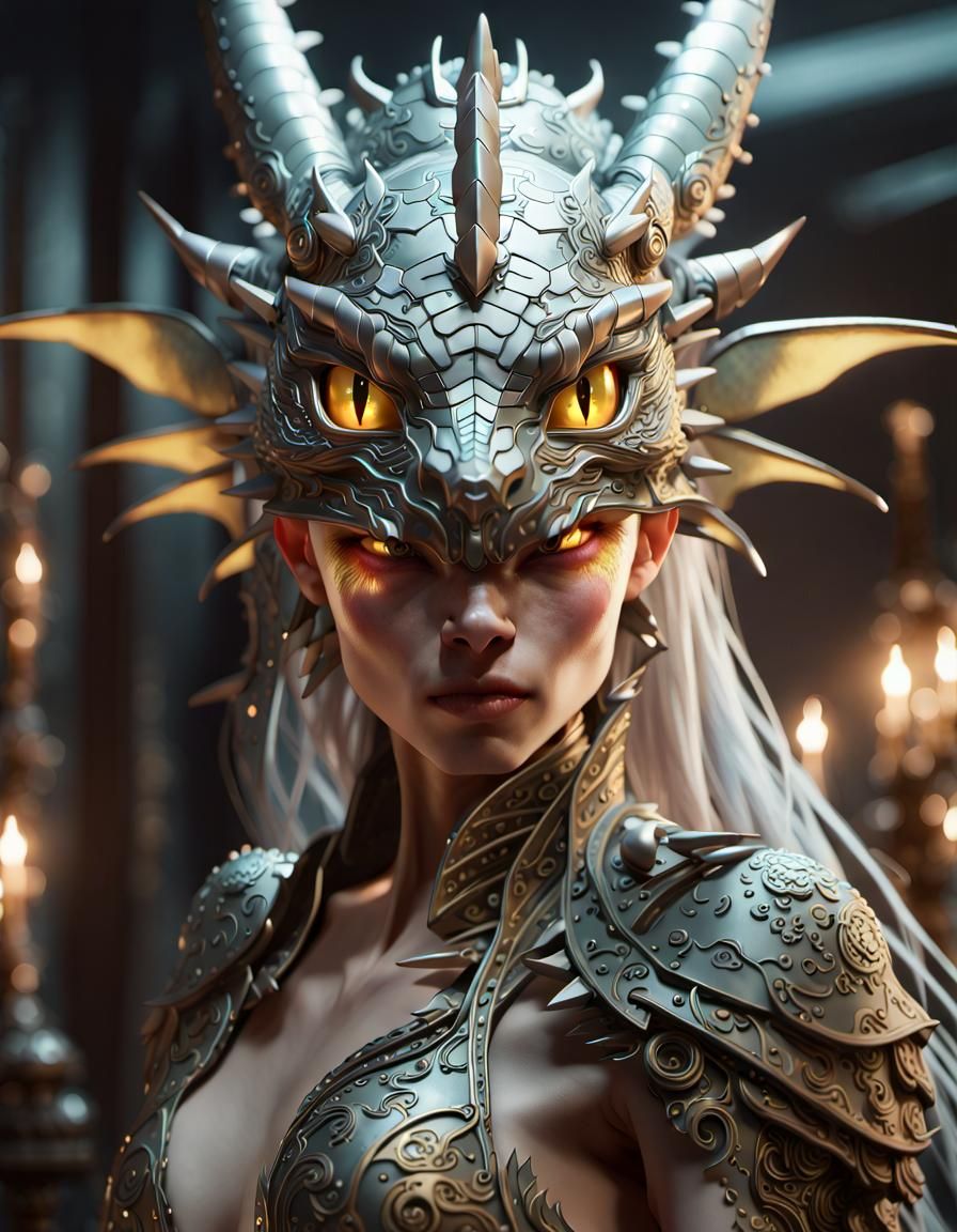 Pikachu Dragon in Rococo Glowing Lighting