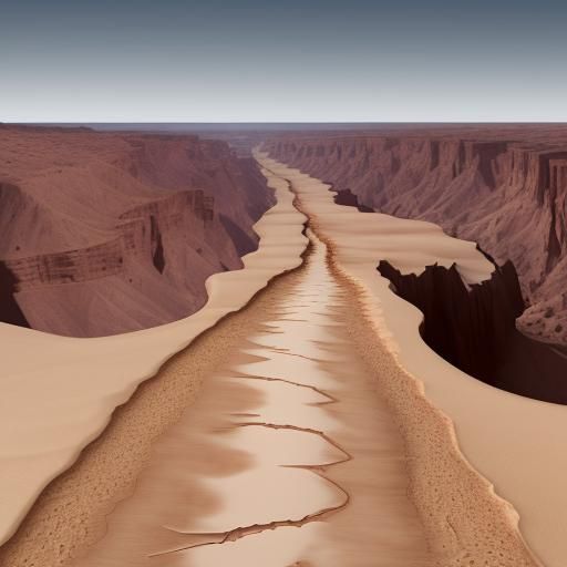 Desolate Desert Canyon Landscape