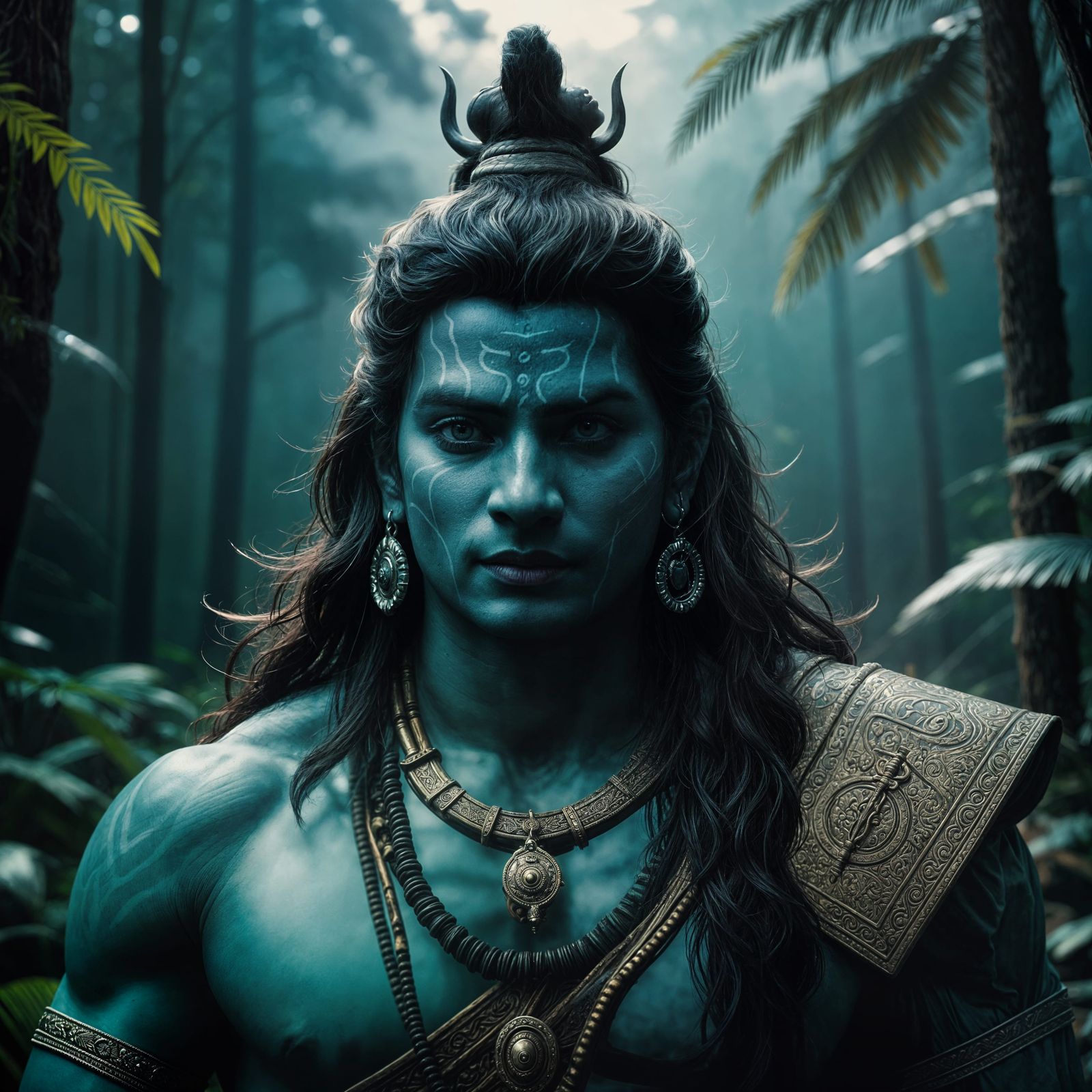 Aesthetic Shiva Background with Cinematic Lighting