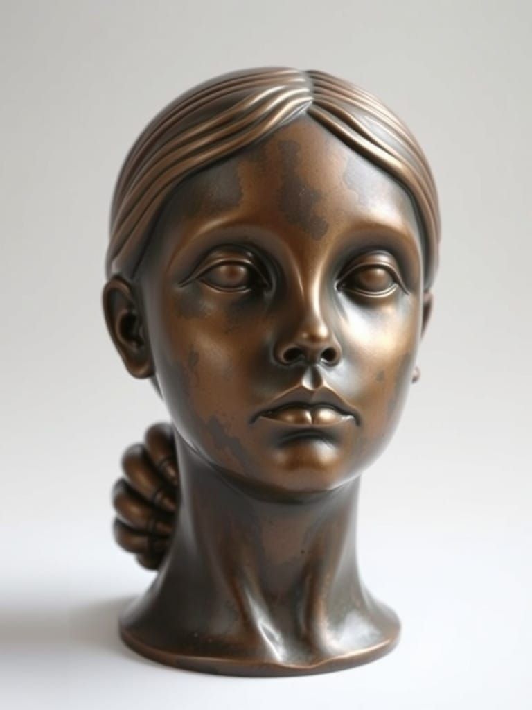 Sculpture of Girl in Brancusi Style