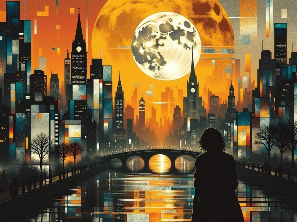 Metropolis Art Nouveau Geometric Illustration