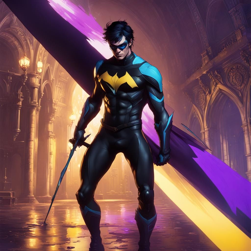 Nightwing Concept Art in Dark Fantasy Style