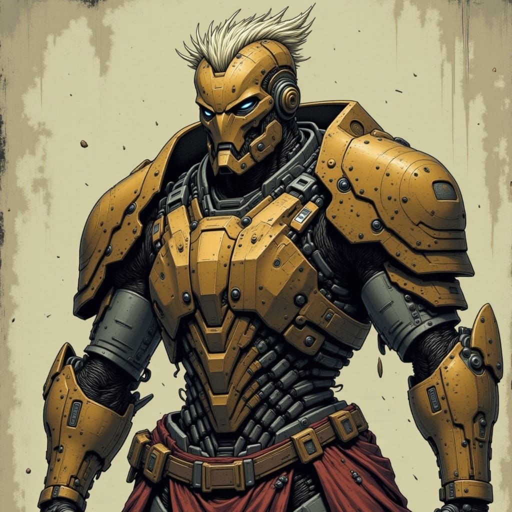 Futuristic Armor with Intricate Details