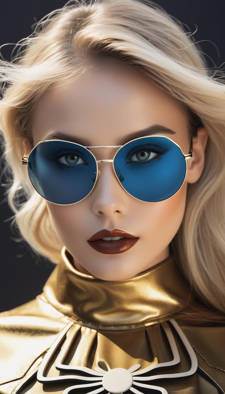 Beauty Fashion Model in Sunglasses: High Fashion Portrait