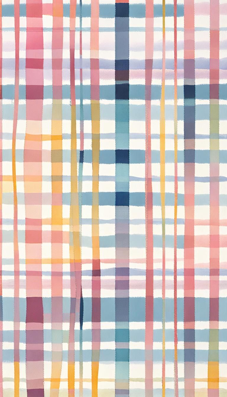 Pastel Plaid Pattern for Spring Picnic Blanket
