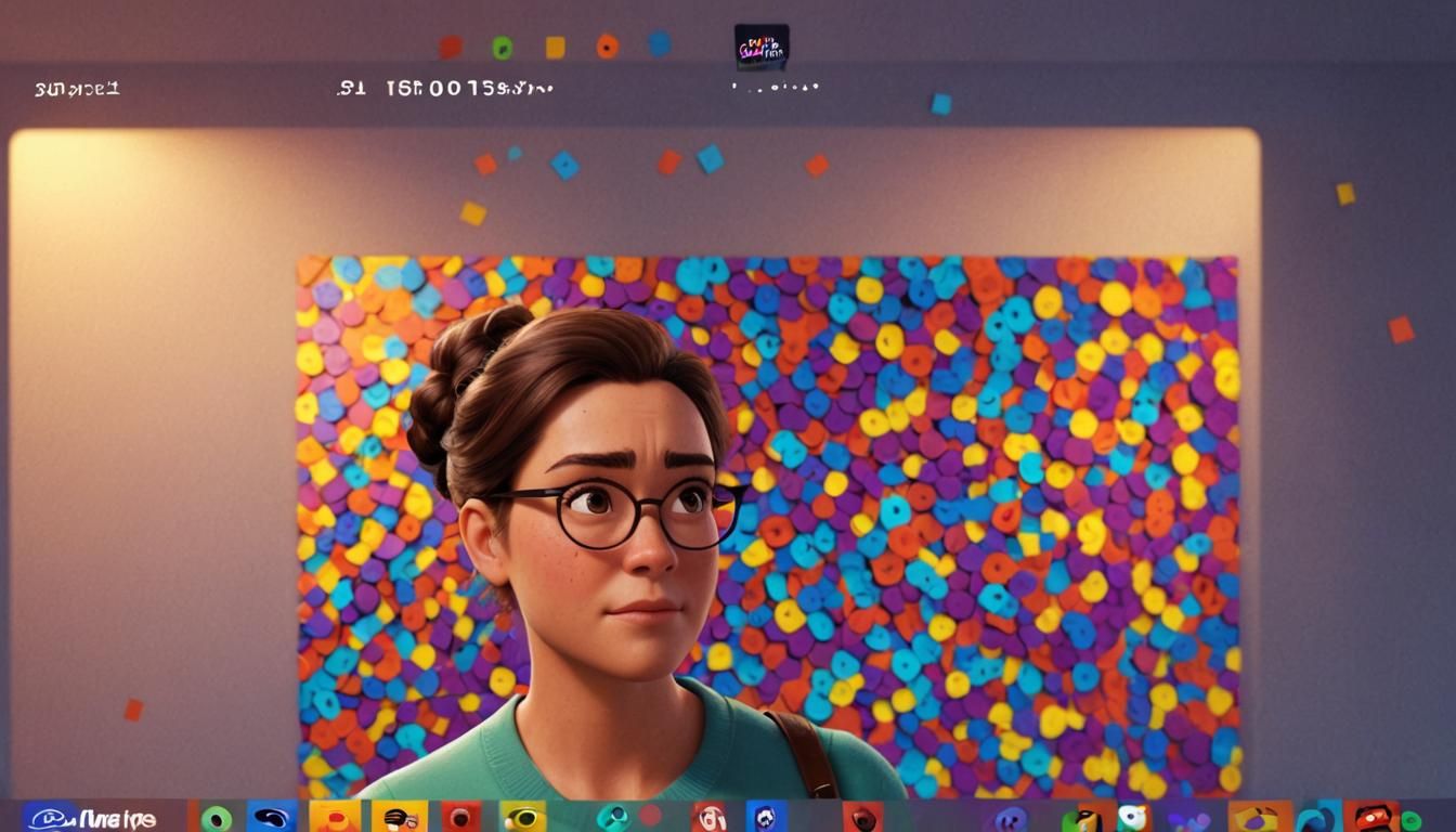 Smiling Woman Portrait in Pixar Disney Style