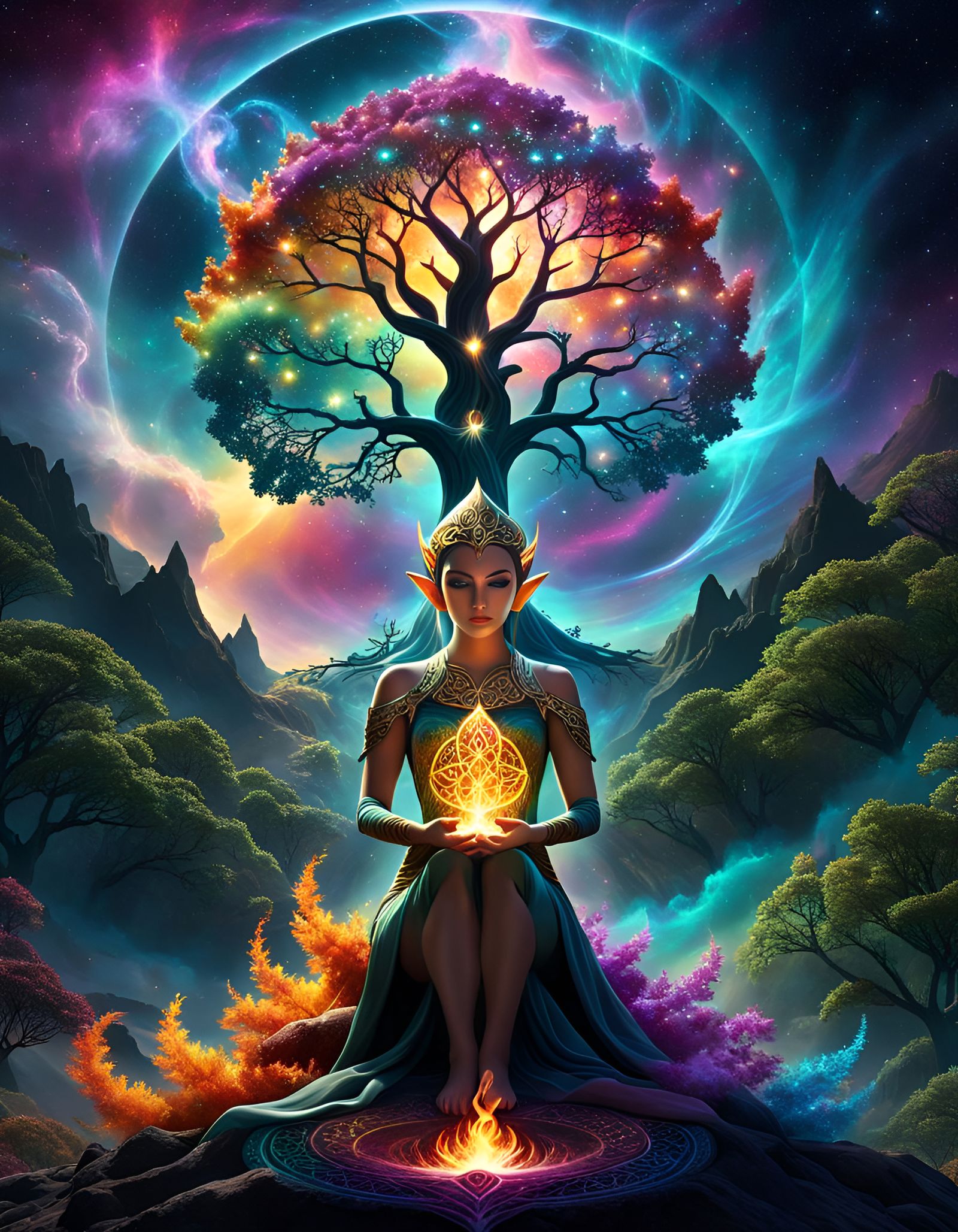 Enlightened Elf: Tree of Life in 3D Animation
