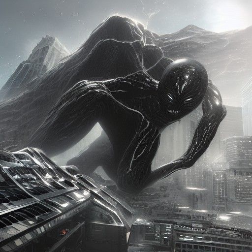 Abstract Symbiote in Detailed Matte Painting