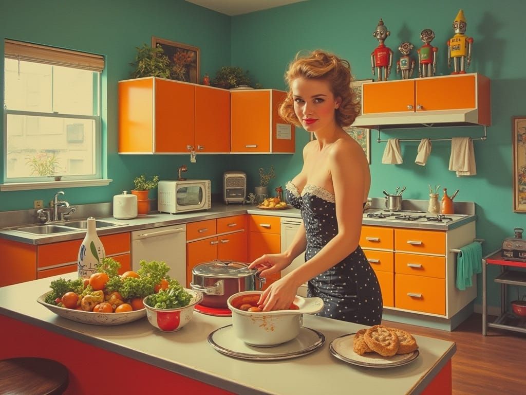 surrealism meets 1950s kitsch kitchen appliances housewife  ...