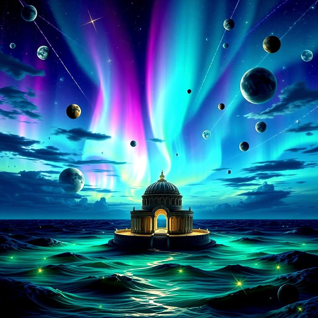 Celestial Wonders of a Shimmering Galaxy