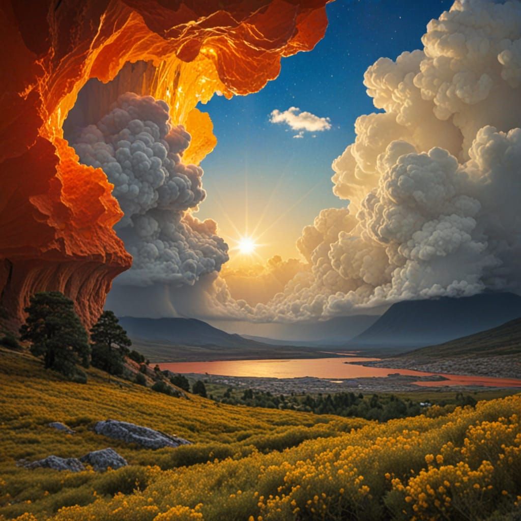 Orpiment in Vibrant, Ancient Style