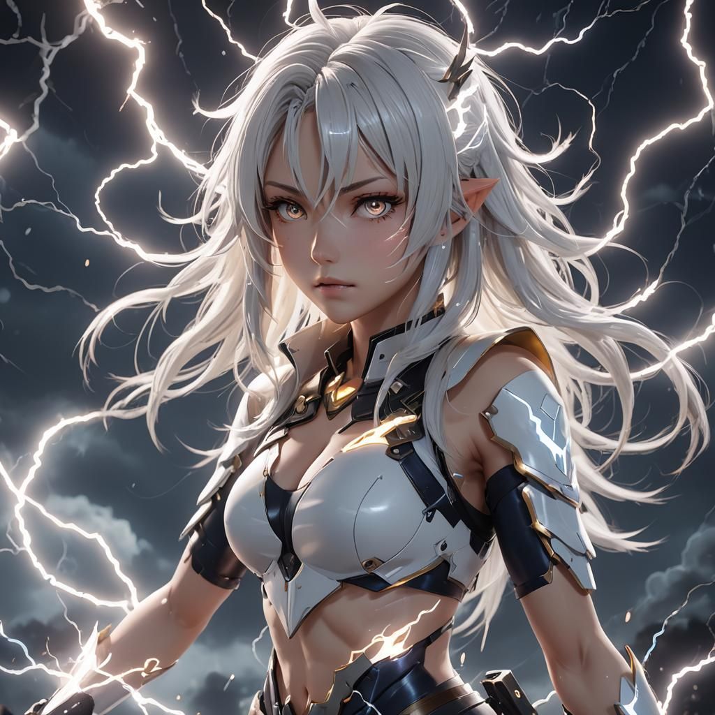 Angry Lightning wielding Girl