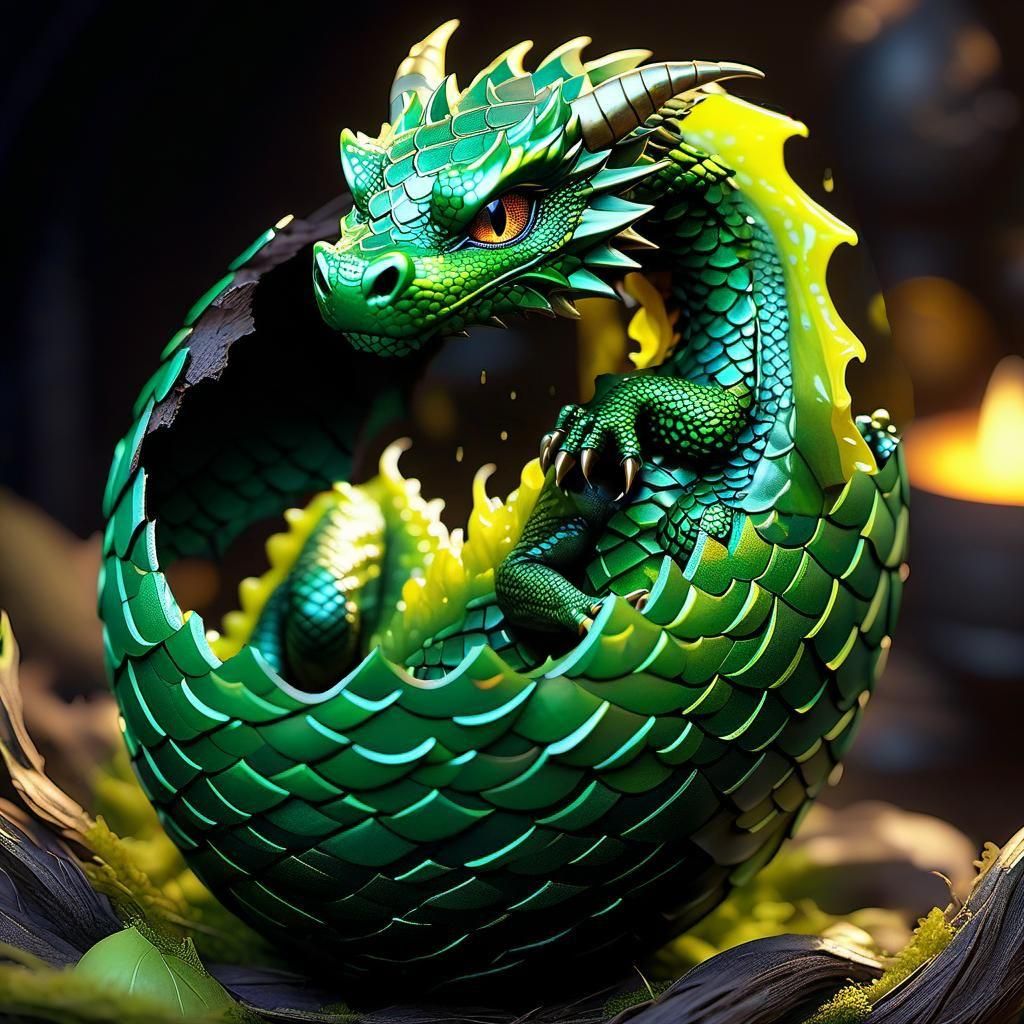 Green dragon egg