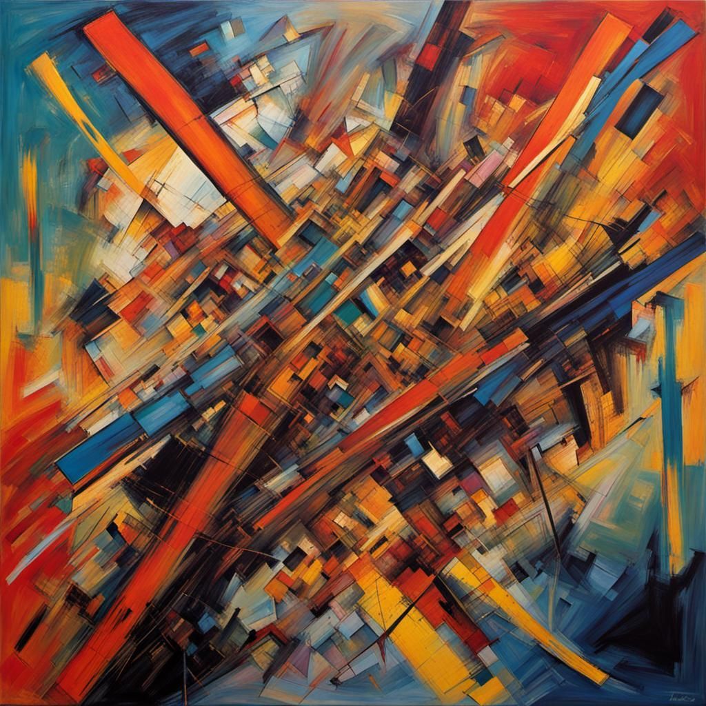 Vibrant Techno Abstract Expressionism Image