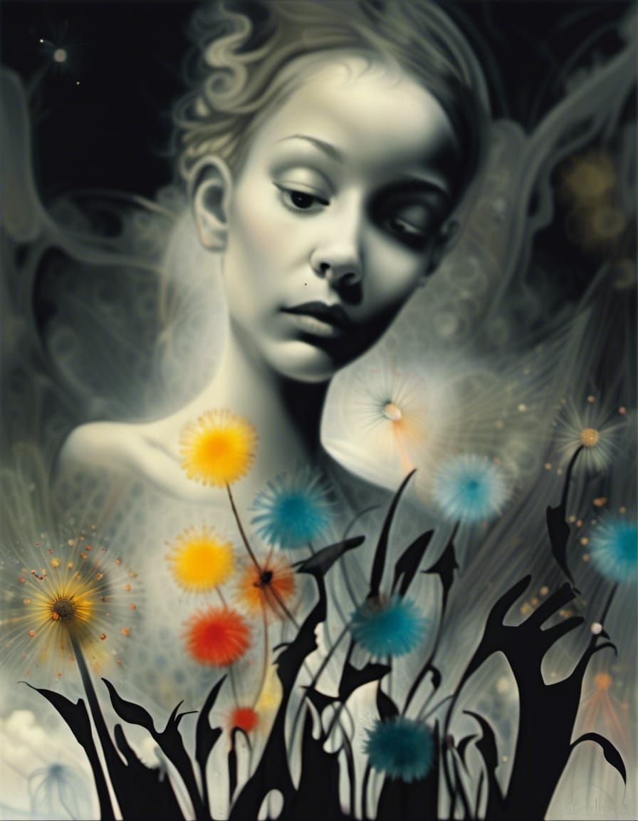 Fairy Dreamscape in Surreal Abstract Style