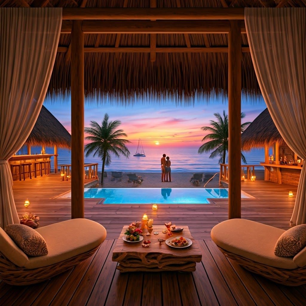 A Romantic Beachside Retreat at Twilight