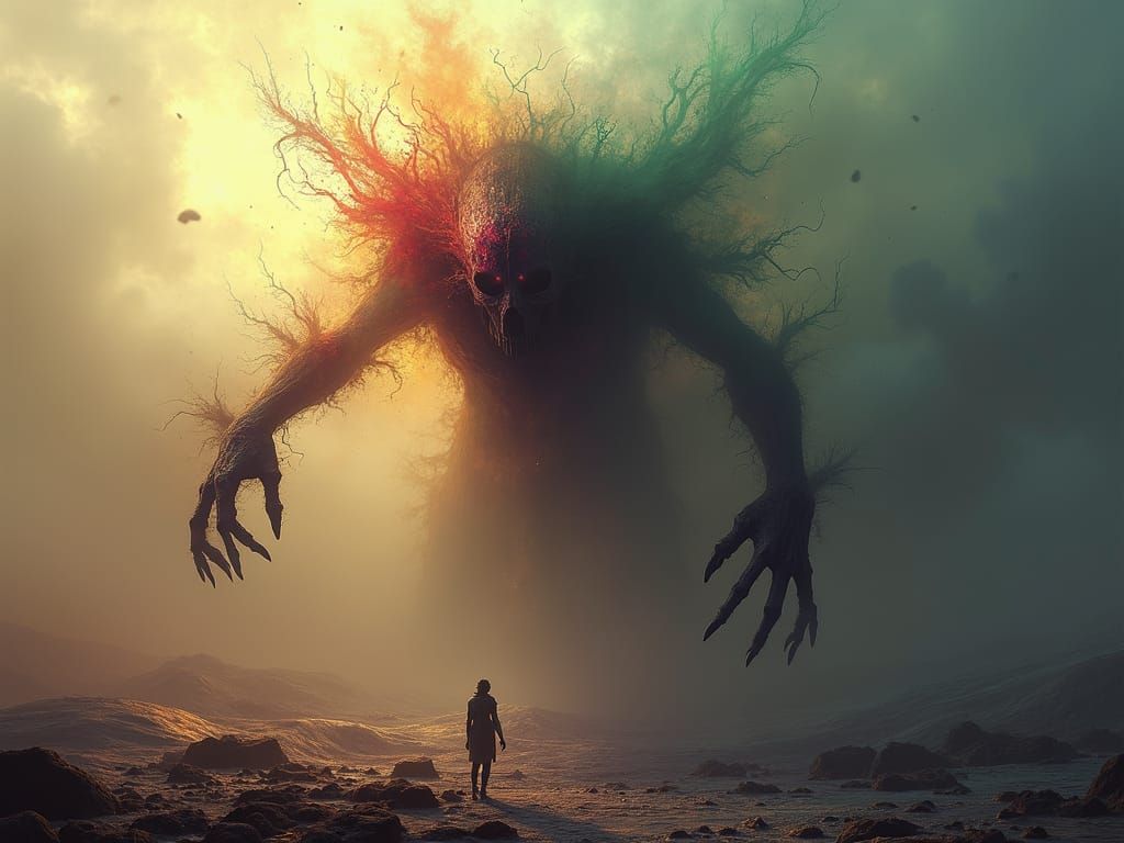 Otherworldly Being in Abstract Biomechanical Style