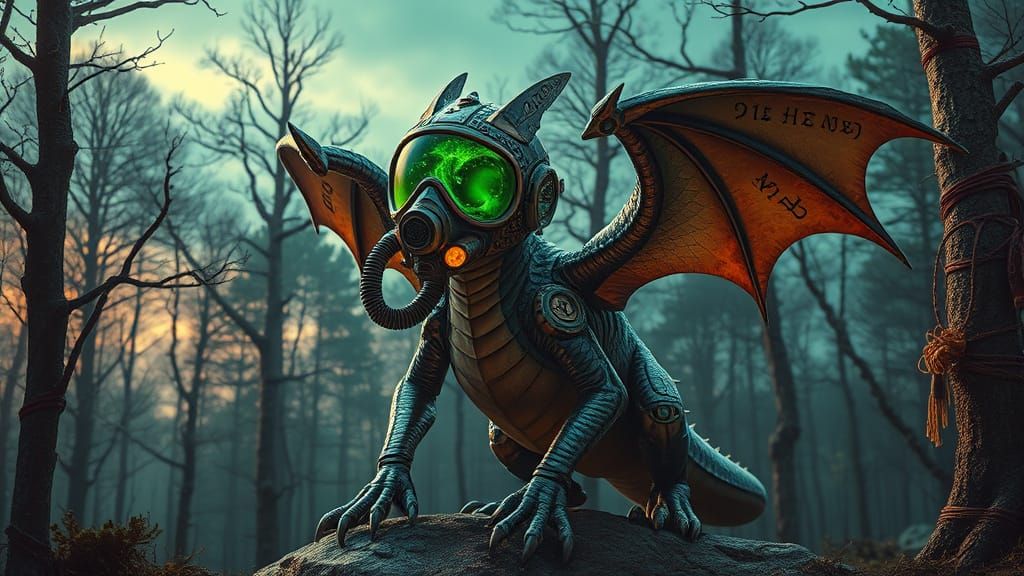 Ancient Dragon in Cosmic Gas Mask Reveals Mystical Galaxy