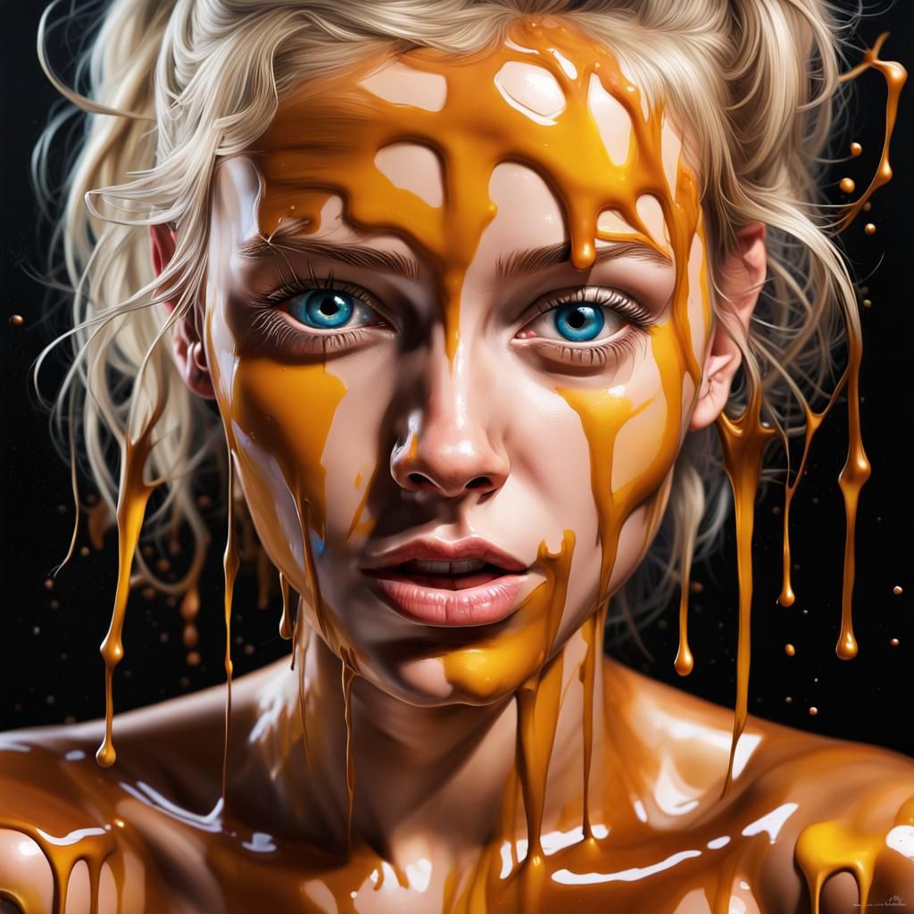 Honey and Milk Girl in Graffiti Art Style