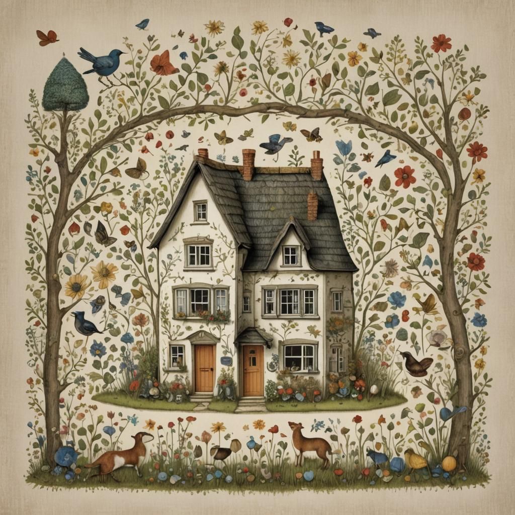 Surreal 3D Rendering of an Abandoned Abode