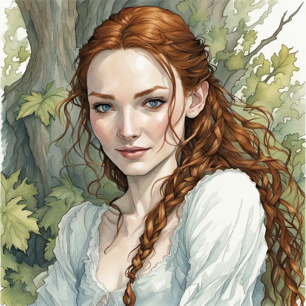 Eleanor Tomlinson as done by Charles Vess
