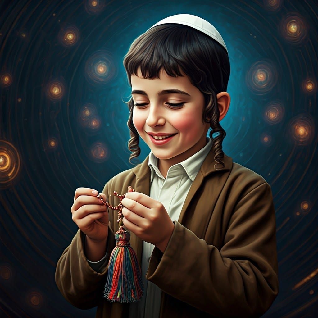 Enchanted Boy with Tassel: Medieval Manuscript Style