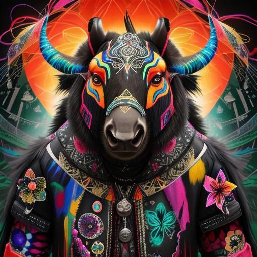 Giant Anteater in Fantasy Graffiti Style