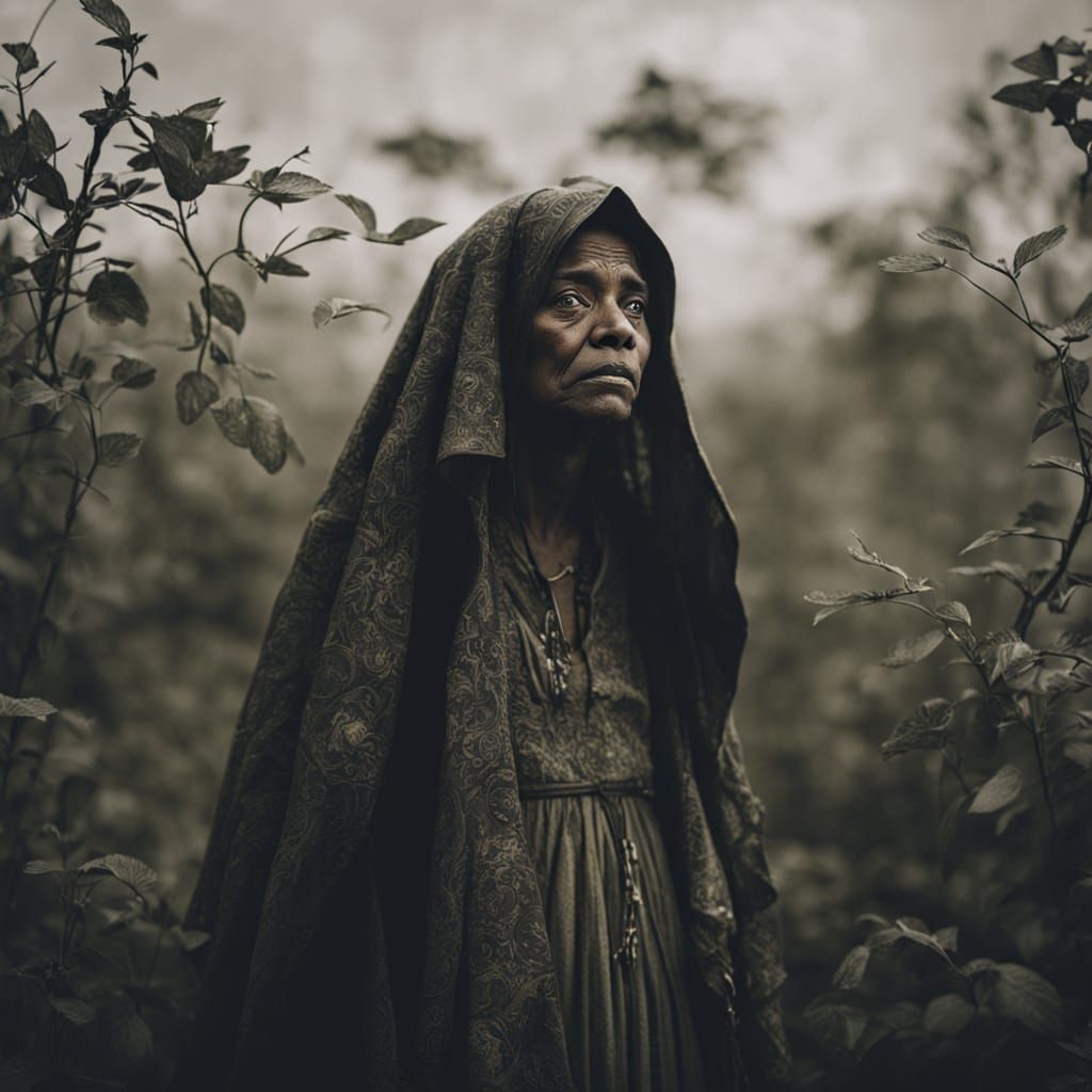 Regal Princess in Art Nouveau Dark Fantasy Style