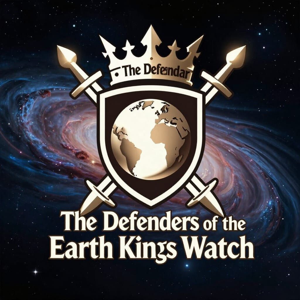 Earth Kings Watch Logo in Cinematic Sci-Fi Style