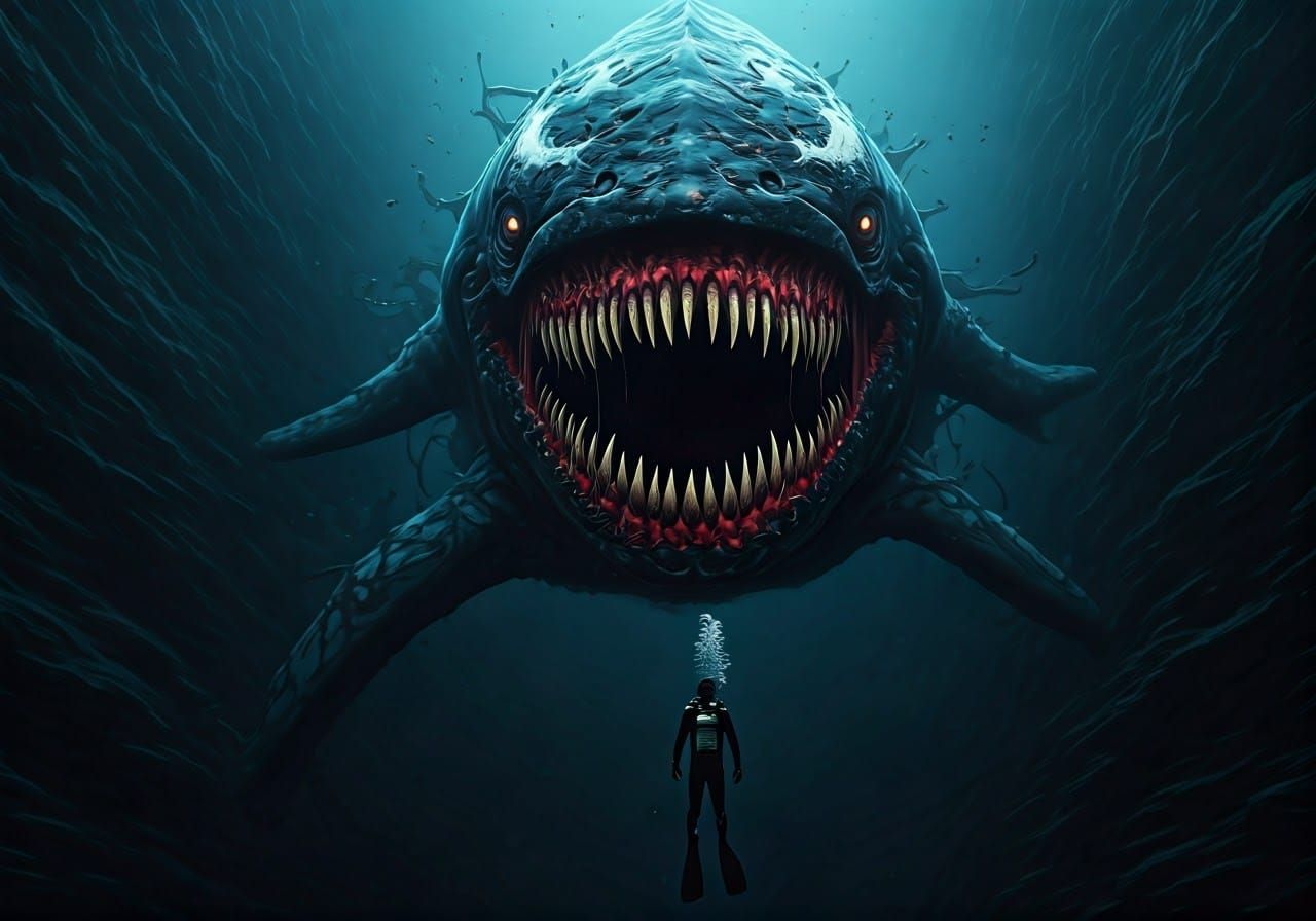 Terrifying Bloop Cryptid Emerges from Mariana Trench