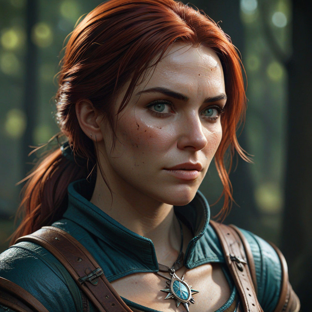 Triss Merigold in Medieval Fantasy Portrait