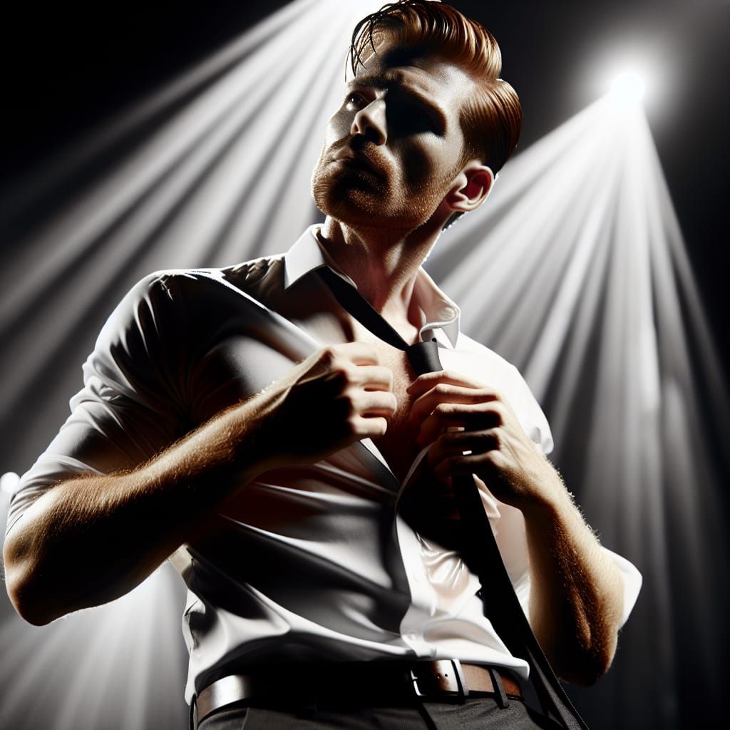 Ginger Singer's Dramatic Stage Performance: Hyperrealistic I...