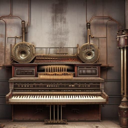 Steampunk piano
