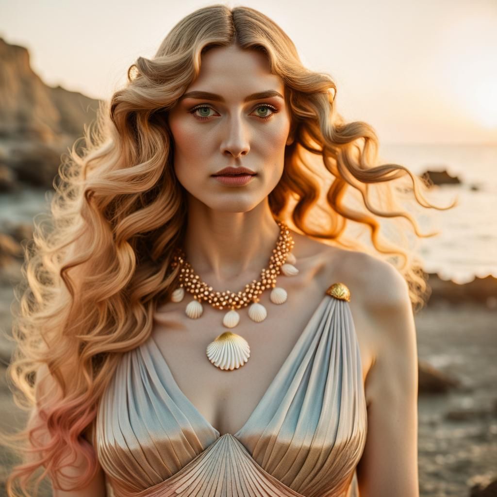 Aphrodite, Goddess of Love, in Golden Hour Lighting
