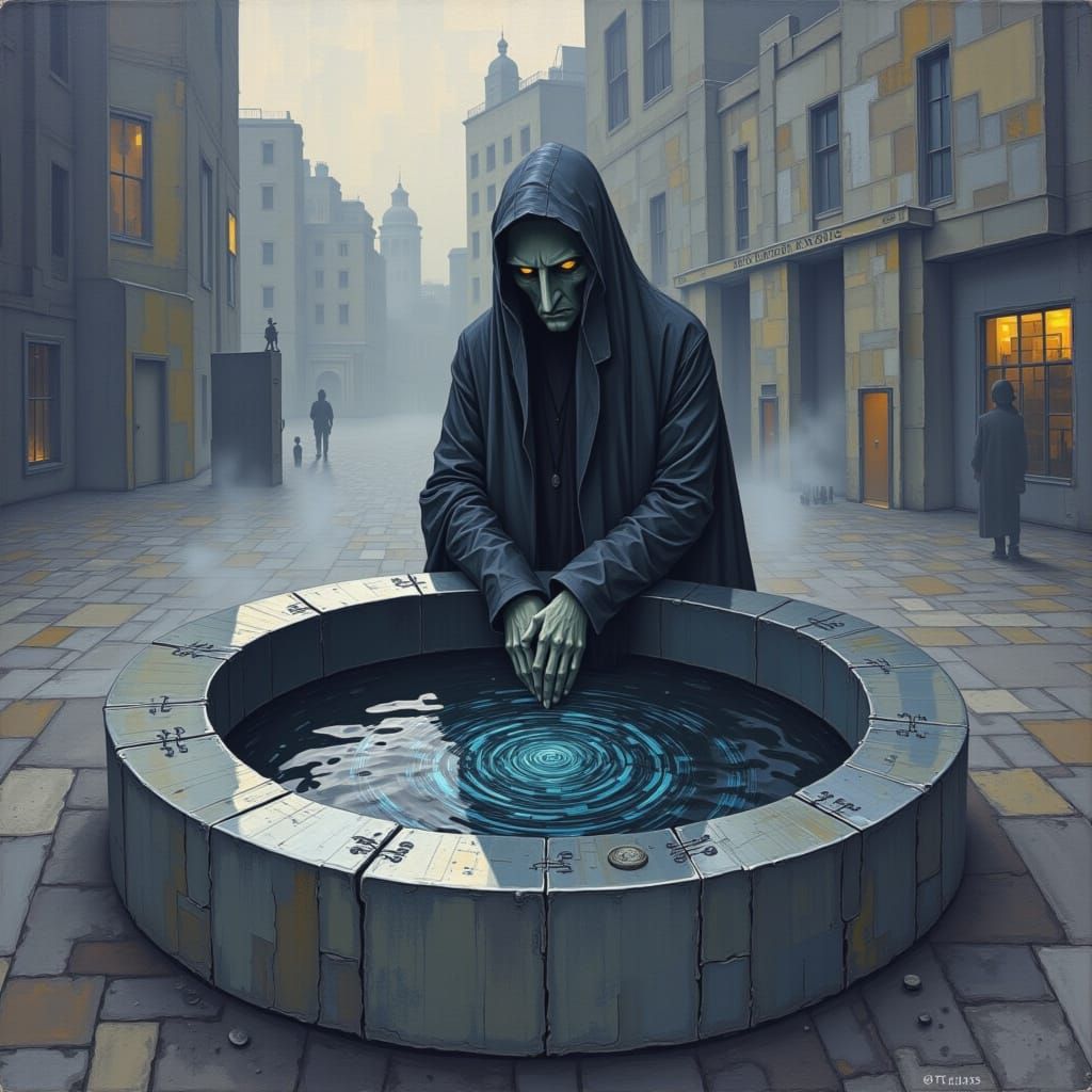 The Static Well: Surreal Ritual in Memory-Violet