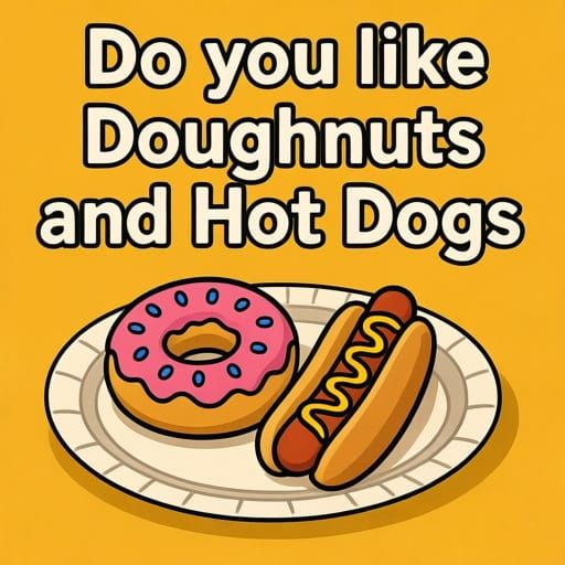 Do You Like Doughnuts and Hot Dogs? Meme Graphic