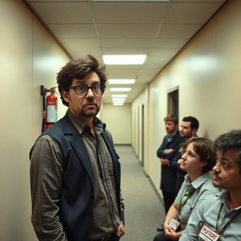 Richard Ayoade in a British Sitcom Scene