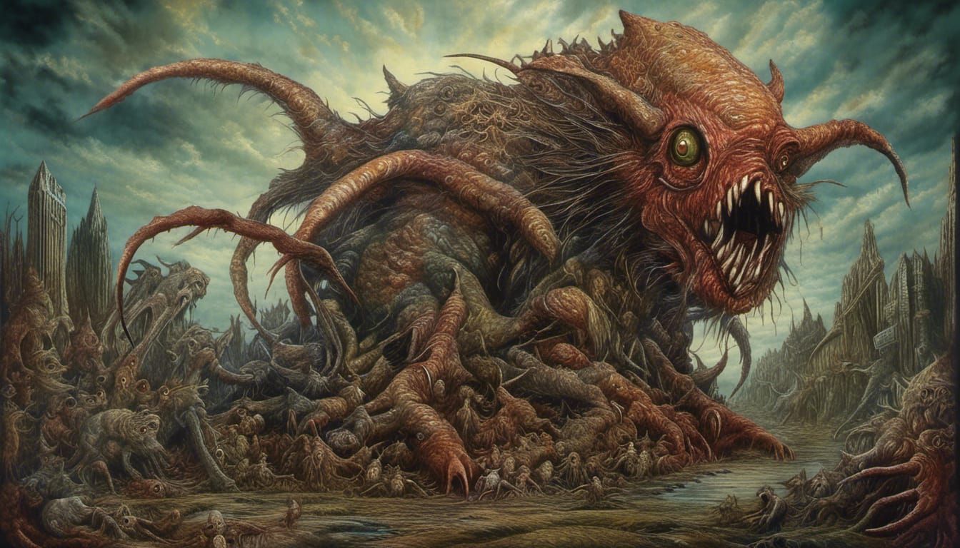 Monster Dork Matte Painting by Otto Rapp