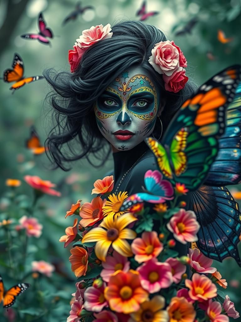 Día de los Muertos Spirit in a Dreamscape