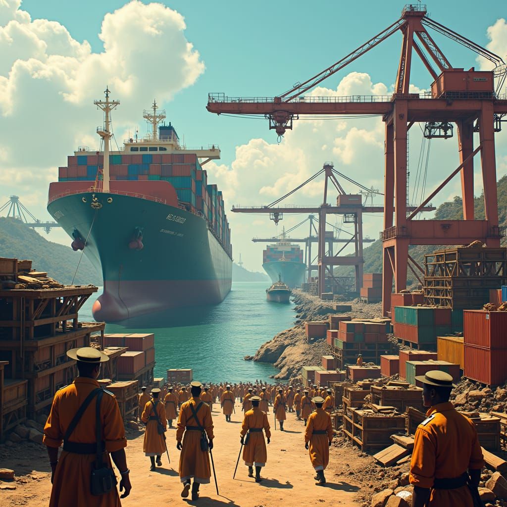 Vibrant French Colonial Port in Alternate 2024