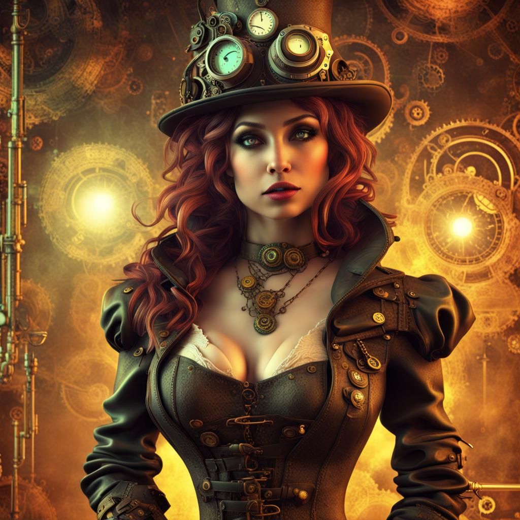 steampunk woman