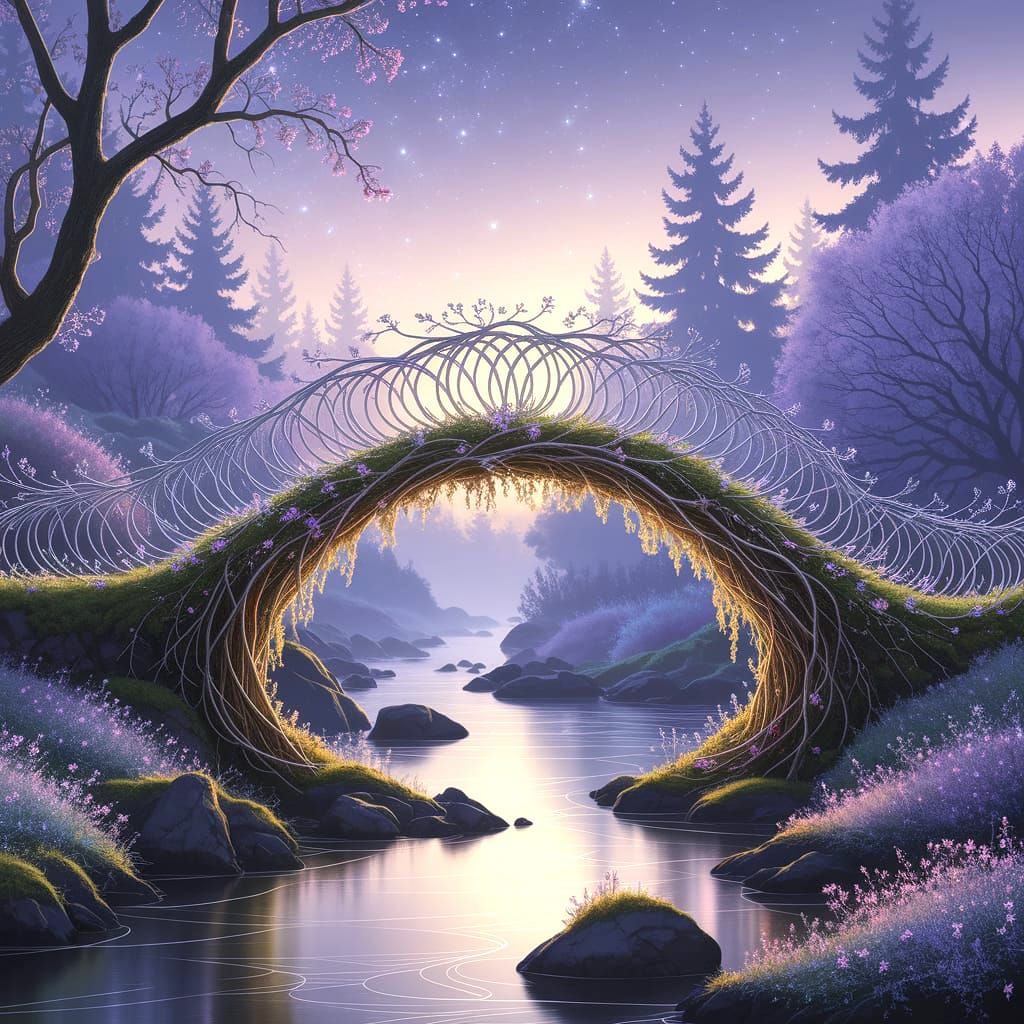 Silvervine Bridge is visible only to the fey