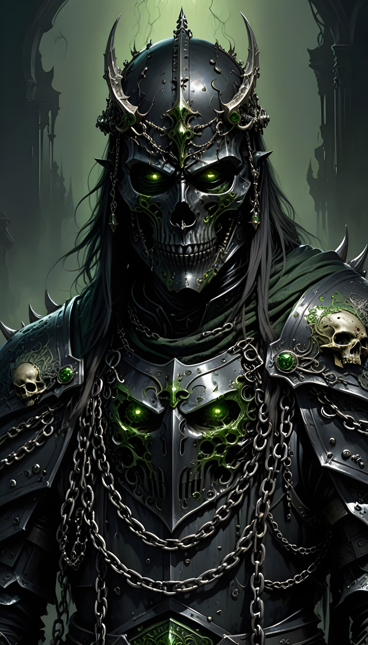 Dark Fantasy Death Knight in Shattered Armour