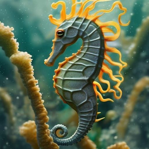 AI-Generated Image of Lush Green Seagrass