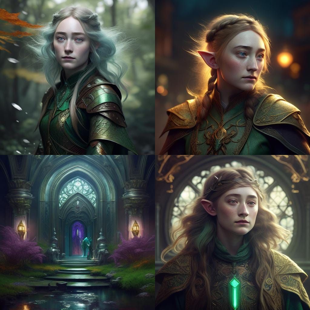 Saoirse Ronan as Fantasy Elf Portrait