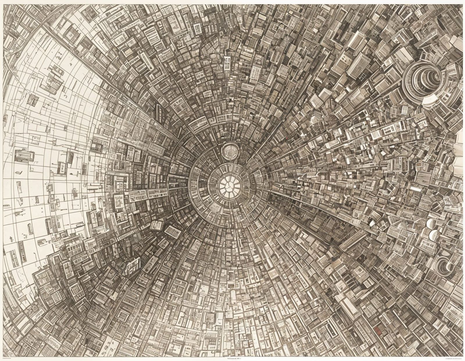 Surreal Man Spinning: Hieronymus Bosch-Inspired Art