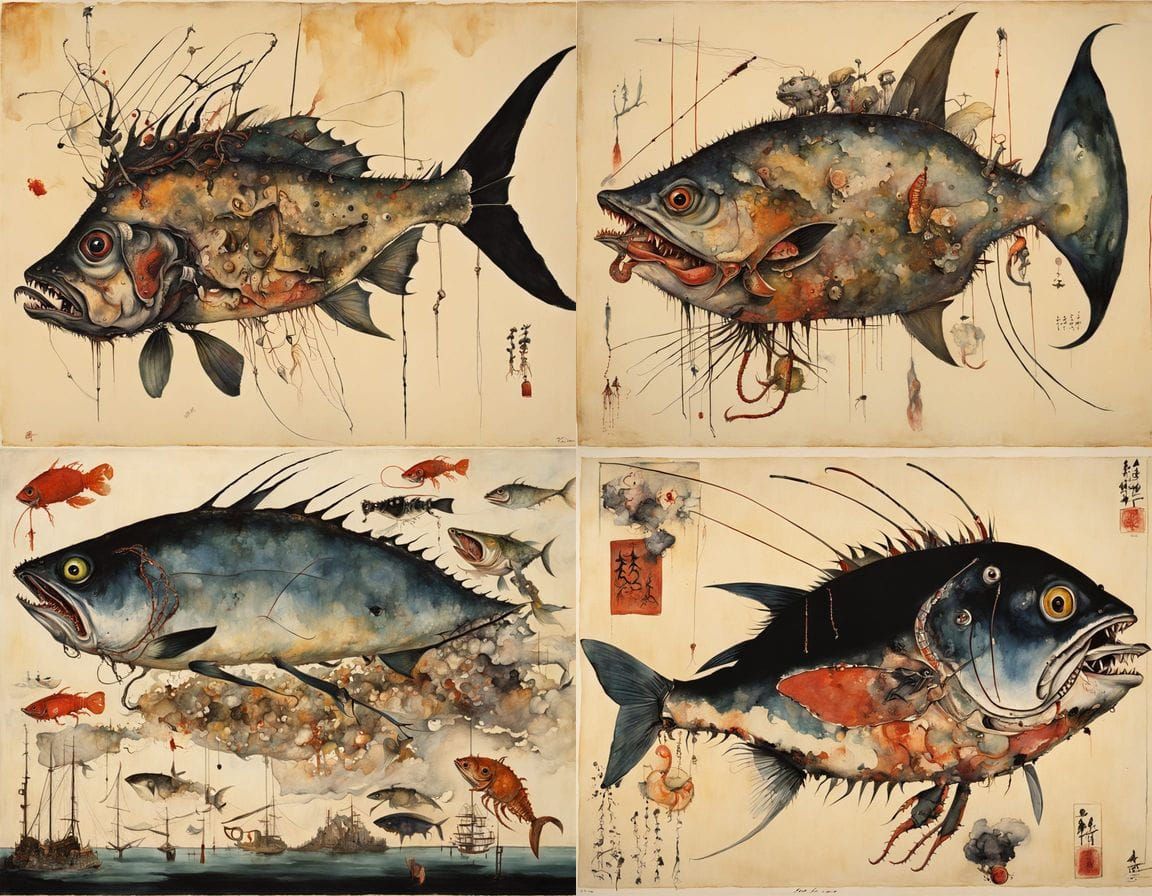 Surrealistic Japanese Beast Born from Vivisection