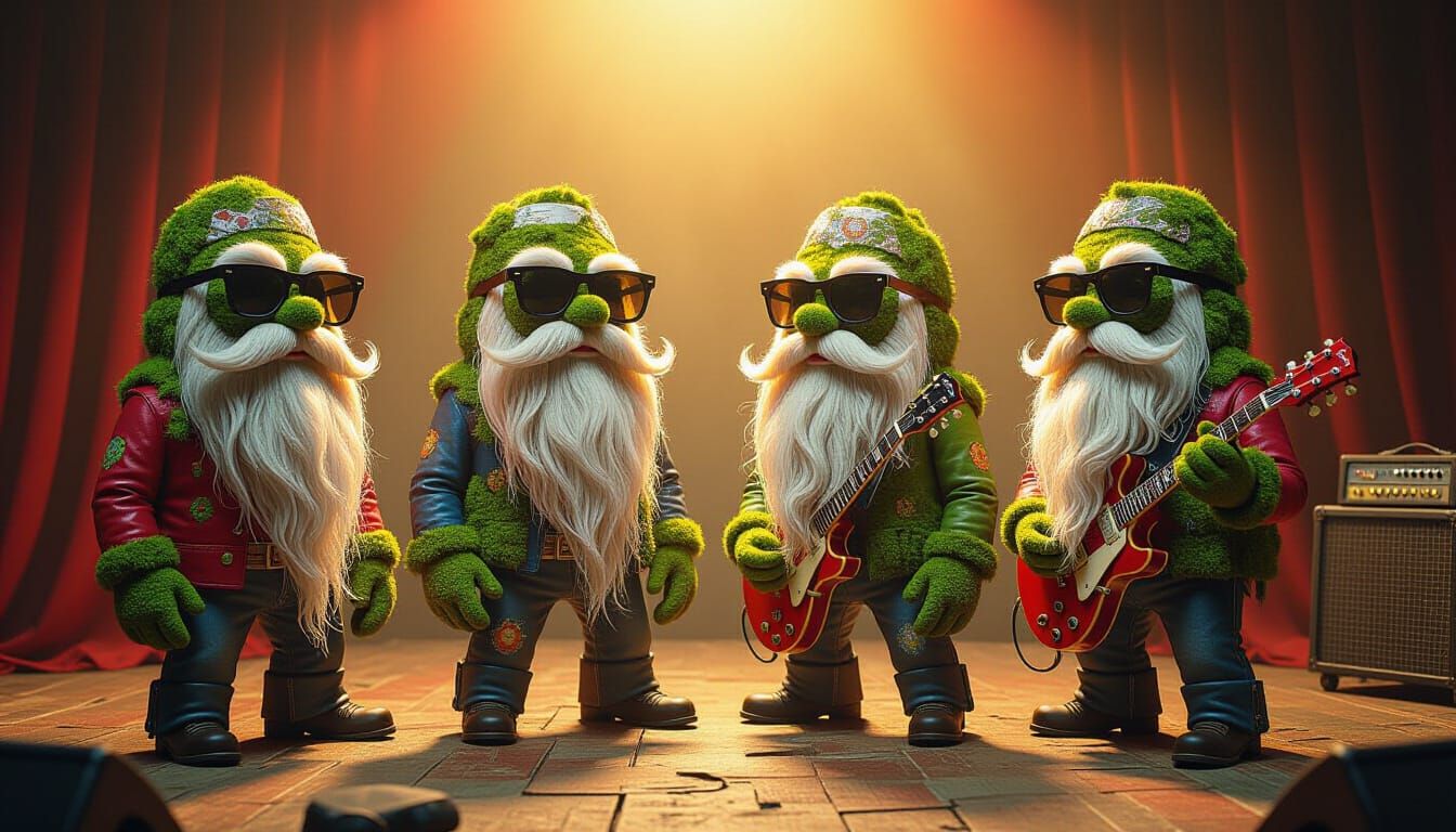 Mossy Rockstars in 1960s Style