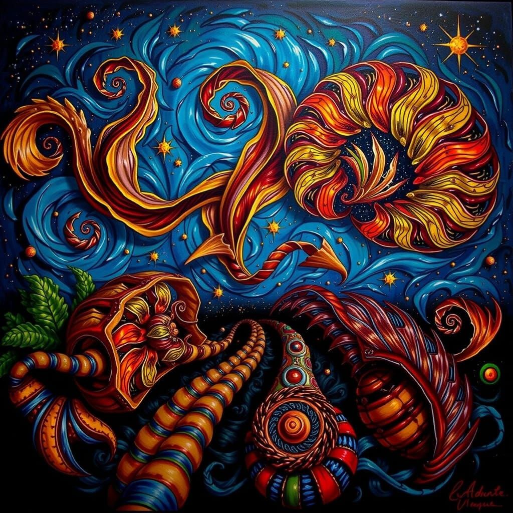 Abstract Swirling Vortex of Motion