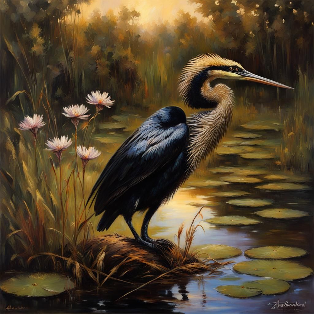 Mystical Everglades Scene in Romantic Style
